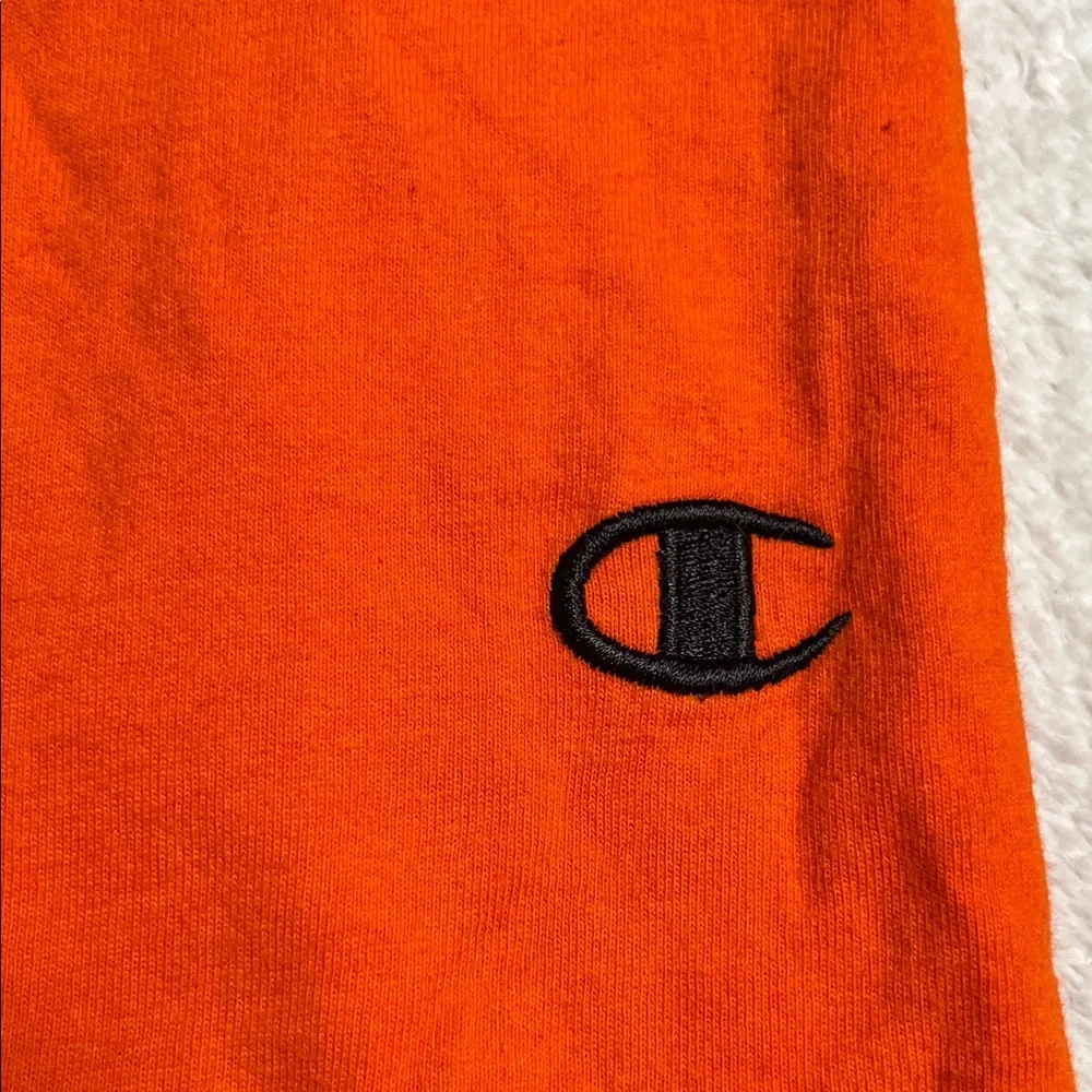 Champion Orange Short Sleeve Crewneck Tee with Chest C Logo - Picture 3 of 3
